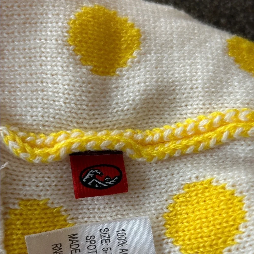 San Diego Hat Company Yellow and White Polka Dot Kids Hat